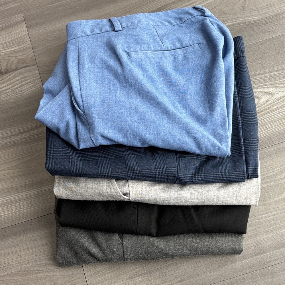 Banana Republic Woman’s Blue, Plaid, Gray, and Black Dress Pants